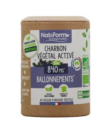 Nat & Form Eco-Friendly Organic Vegetable Charcoal 120 Capsules