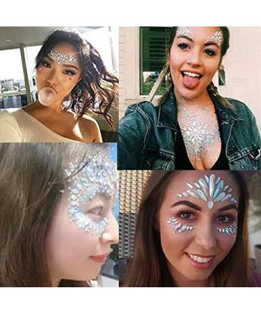 Meredmore 6Sets Festival Face Jewels Stickers Body Rhinestones - Eye & Body Gems | Glitter Rave & Party Accessories - Buy Online on GoSupps.com