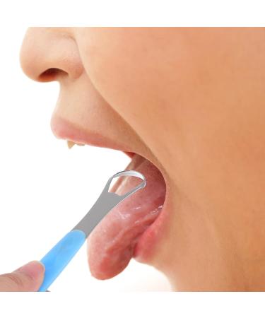 2 Sets Stainless Steel Oral Mouth Cleaning Scraper Tools | Black & Blue - Best for Dental Hygiene Care - Buy Online on GoSupps.com