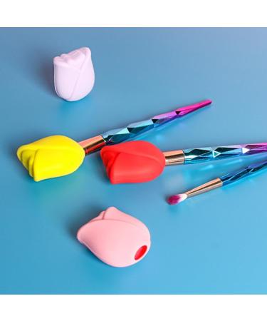Buy Silicone Makeup Brush Covers - Travel-Friendly Dustproof Organizers in Yellow | Reusable & Compatible with Most Brushes - Buy Online on GoSupps.com