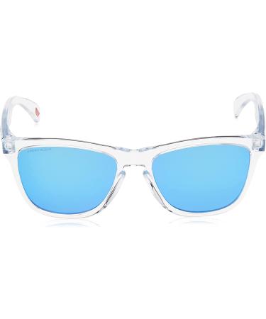 Oakley Frogskins Square Sunglasses - Crystal Clear/Prizm Sapphire - 55mm - Buy Online on GoSupps.com
