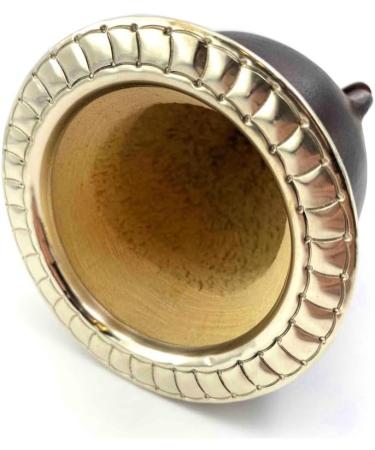 YVY Mat Calebasse mat Camionero Alpaca Cisel e | Calebasse artisanale environ 200ml | Cerclage en Alpaca Cisel e | Fabriqu e la main en Uruguay | Cuir lisse couleur ocre - Buy Online on GoSupps.com