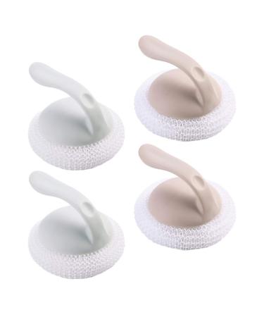 4pcs Dish Scrub Brush Iron Wire Cleaning Brushes Pot Dish Pan Cleaning Sponge for Kitchen Tableware Cleaning Tools Brushes (Color : Color2) (Color2)