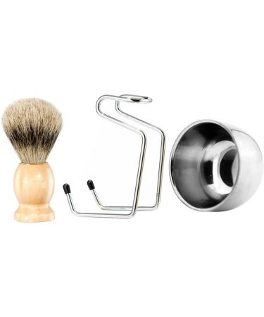 Frcolor Beard Brush Set for Men - 2 Razor Foam Cup Tools Manscaping Care 11cm Various Colors - Buy Online on GoSupps.com