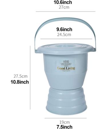 NEDLON Chamber Pot Bedpan Urinal with Toilet Seat Urine Pots Bucket with Lid Handle Portable Potty for Women Men Elderly (Color : Black Size : 27.5cm) 27.5cm Black - Buy Online on GoSupps.com