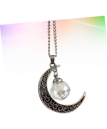 FOYTOKI Necklaces Women Chain Moon Necklace Women Necklace Dandelion Necklace Miss Jewelry Dried Flowers - Buy Online on GoSupps.com