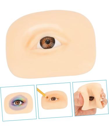 Beavorty 4pcs Makeup Practice Skin Silicone Mold Eye Makeup Face Board Eye Make up Training Skin Leather Pad - Buy Online on GoSupps.com