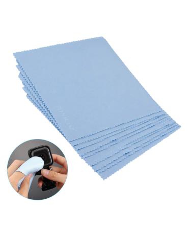 FOMIYES 50pcs Cleaning Cloths for Lens Lens Cleaning Jewelry Polishing Cloth Silver Cleaning Cloth Soft Cleaning Cloth Silver Polish Cloth Micro Cloth Eyeglass Car Glasses Towel Blue Medium