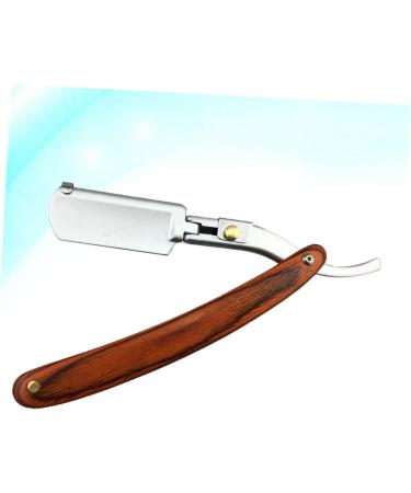 Angoily Manual Razor for Men - Portable Straight Blade Shaving Apparatus | Safe Old-Fashioned Metal & Wooden Design | International Shipping Available - Buy Online on GoSupps.com