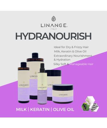 Linange Hydranourish Mask - Hydrating Milk & Olive Oil Hair Mask 1000ml - Buy Online on GoSupps.com