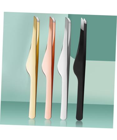 Hakidzel Eyebrow Tools Kit - 4-Piece Eyelash Application Set Rose Gold Rustproof Steel Beauty Accessories - Buy Online on GoSupps.com