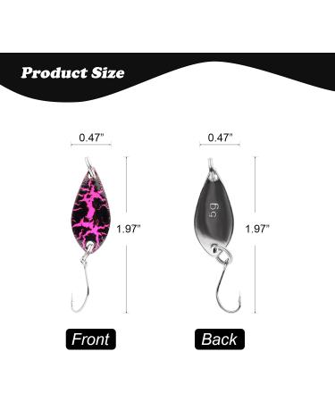 FREGITO Fishing Lures 12pcs Colorful Casting Spinner Hard Baits Tackle with Single Hook - Trout Bass Salmon Freshwater Saltwater - Metal Hooks - Multiple Colors - Buy Online on GoSupps.com