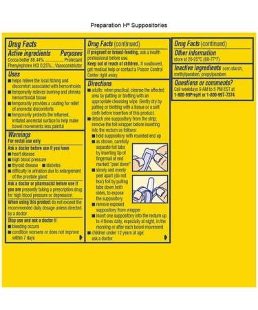 Buy Preparation H Suppositories 12 - Fast International Shipping Relieve Hemorrhoid Pain - Buy Online on GoSupps.com