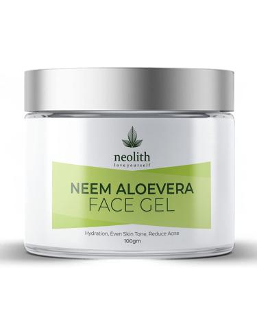 NEOLITH Neem Aloe Vera Soothing & Hydrating Gel For men and women || Non-Toxic Aloevera Gel For Acne Scars Glowing & Radiant Skin Treatment || Paraben Free Vegan ||100 gm