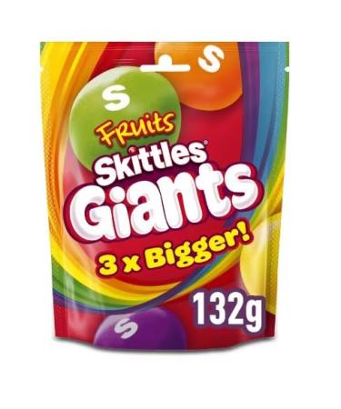 3 x Skittles Fruits Giants Chewy Candies 132g Delicious Tasty And Twisty Treat Gift Hamper For Birthday Christmas Sold By Kidzbuzz - Buy Online on GoSupps.com