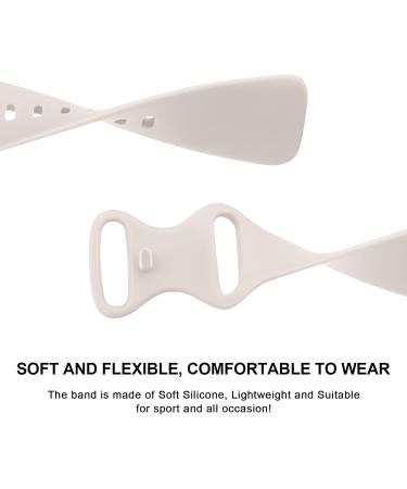 Vancle 3-Pack Silicone Wristbands for Fitbit Charge 5 & 6 - Soft Sports Replacement Bracelets for Men & Women - Starlight Milk Tea Violet - Buy Online on GoSupps.com