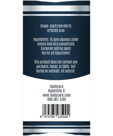 ibodycare Super Silver Gel 4 oz - Colloidal Silver for Cuts, Burns, Rashes, Scars, Infection Care - Buy Online on GoSupps.com