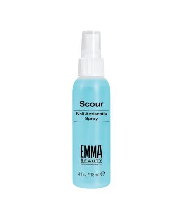 EMMA Beauty Scour Nail Antiseptic Spray  Nail Surface Cleanser and Cleaning Solution  12+ Free Formula  100% Vegan & Cruelty-Free  4 oz. 4 Fl Oz (Pack of 1)