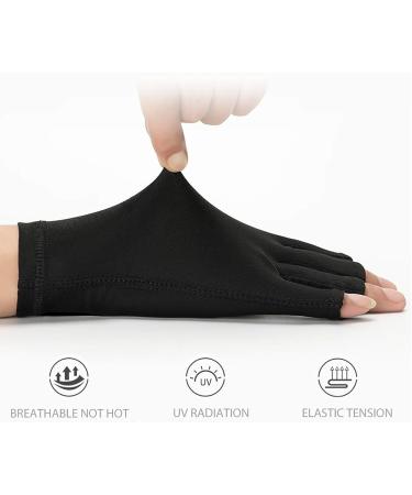 4 Pairs UV Manicure Gloves for Nail Lamp - Anti-UV Ray Fingerless Gloves for Women (White, Black, Purple, Pink) - Buy Online on GoSupps.com