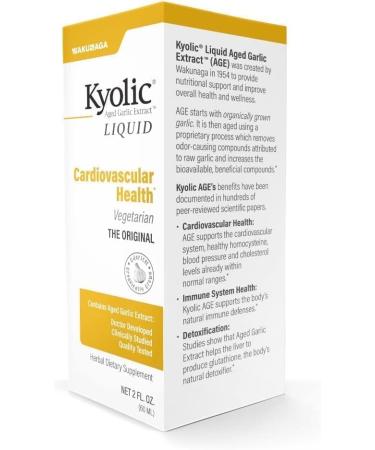 Kyolic Aged Garlic Extract Cardiovascular Health* Liquid 2 Ounces (60 ml) with 60 Capsules - Buy Online on GoSupps.com