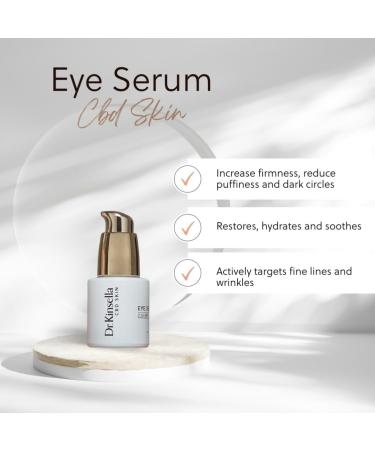 Dr. Kinsella Eye Serum Anti-Ageing Eye Cream for Dark Circles Puffiness & Eye Bags Infused with Hyaluronic Acid Vitamin C & Caffeine for Brighter Youthful Eyes - Buy Online on GoSupps.com