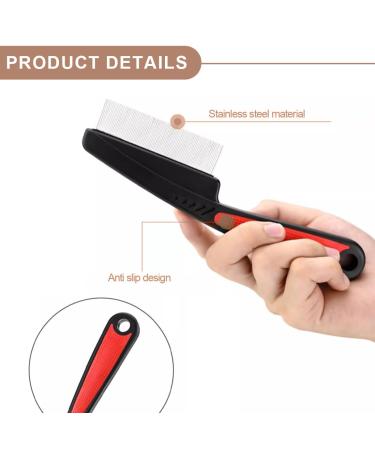 Premium KXUSW Flea Comb Set for Dogs & Cats Professional 3-Part Tool to Effectively Remove Fleas Lice & Loose Hair Keep Your Pets Clean! - Buy Online on GoSupps.com