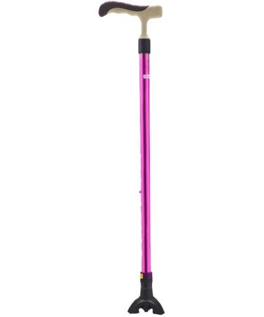 Walking Stick/Walking Crutches Lightweight Aluminum Alloy Walking Sticks with Sponge Ergonomic Handle 9 Height Levels Adjustable for Elderly Men or Women with Non-Slip Non-Slip b (Pink) Journey