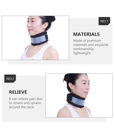 Adjustable Neck Collar for Neck Pain Relief | Healifty Halsrause - Spondylitis Support & Sleep Aid (Black) - International Shipping Available - Buy Online on GoSupps.com
