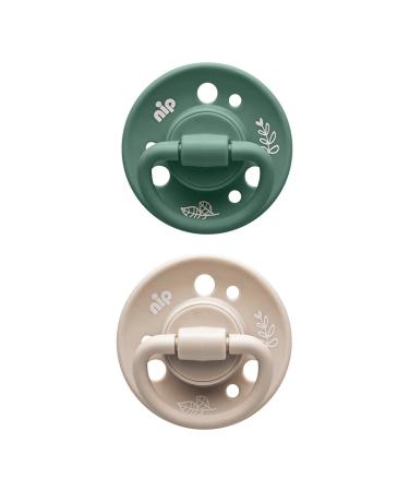 Pack of 2 pacifiers Cherry green made of natural latex cherry shape 0-6M