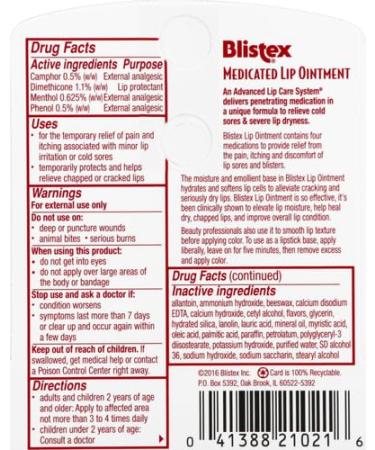 Blistex Medicated Lip Ointment 0.21 oz - Soothing Relief for Dry Chapped Lips | Buy Now - Buy Online on GoSupps.com