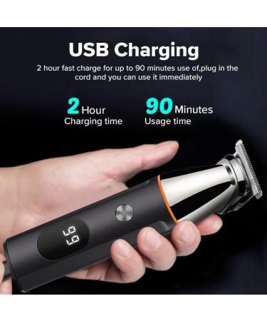 Hair Clippers for Men 5 in 1 Grooming Kit Hair Beard Trimmer for Men Rechargeable Electric Shaver Body Trimmer Eyebrow Nose Ear Waterproof - Buy Online on GoSupps.com