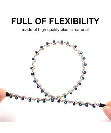 Jinwori Rhinestone Hair Accessories - Crystal Strass Headband & Tiara Set | Non-Slip Shiny Hair Decoration - Buy Online on GoSupps.com