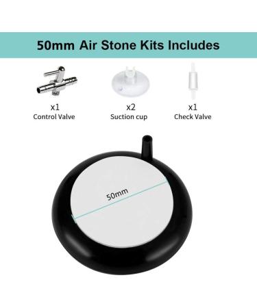 Hygger Aquarium Aerial Venom Bubbler - Ultra Quiet Air Stone for Aquariums Ponds & Fish Tanks | Ideal for Air Pump - Black - Buy Online on GoSupps.com