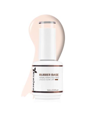Nicedeco Rubber Base Gel Pink 15ml LED UV Rubber Gel Soak Off Nail Art Manicure 07 NR07