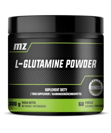 MZ Meet the zone L-Glutamine Powder 300g - L-glutamine 4950 mg per serving - 50 servings - supports intestinal and muscle health - pa