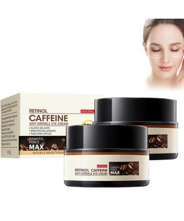 Garwar 2pcs Retinol Caffeine Anti Wrinkle Eye Cream Hydrating Retinol Caffeine Anti-Wrinkle Cream Retinol Advanced Firming Cream Caffeine Eye Cream for Dark Circles and Puffiness (Eye Cream)