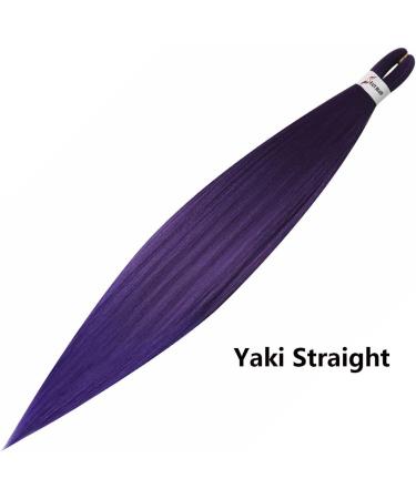 Pre-stretched Braiding Hair 26 inch 6 Packs Kanekalon Synthetic Fiber itch Free Crochet EZ Braids Soft Yaki Texture Braiding Hair Extensions (Purple#) 26 Inch (Pack of 6) Purple# - Buy Online on GoSupps.com