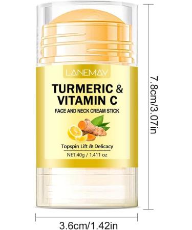 Neck Firming Stick Turmeric & Vitamin C for Face & Neck Turmeric Face Cream Smoothes Wrinkles & Repair Cream to Moisturize Erase Fine Lines Firm - Buy Online on GoSupps.com