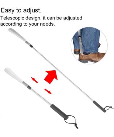 Long Handled Shoe Horn (16.3 Inch) - Metal Shoehorn for Men, Women, Kids - Extended Reach Assist for Seniors, Disabled - Dressing Aid, Sock Remover - Buy Online on GoSupps.com