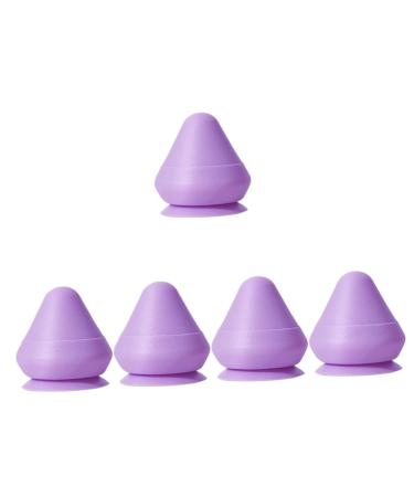 Fomiyes 5 pieces massage ball suction cups for body massage devices for feet suction cup trigger point Self -massager muscle massage roller body massage device muscle massage device TPE LILA 7.5x7cm X5PCS Lilax5st