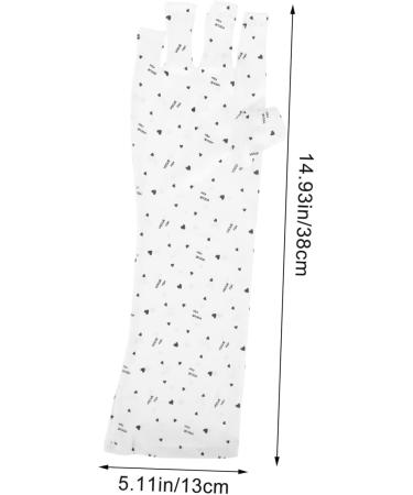 POPETPOP 2 Pairs Nail Gloves Gel Nails Gloves Uv Gloves for Gel Manicures Uv Lamp Glove for Gel Nails Gel Manicure Uv Gloves Gloves Non-slip Light White Miss Polyester 38x13cm - Buy Online on GoSupps.com