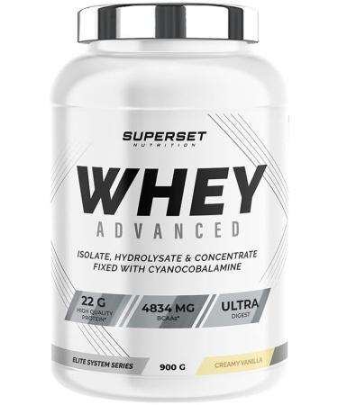 Superset Nutrition | Beginner Dry Muscle Gain Program - 100% Whey Protein Advanced 900g Creamy Vanilla - Amino Max - Buy Online on GoSupps.com