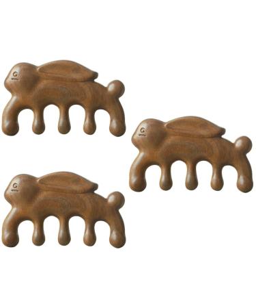 Healvian 3st massage comb made of green sandal wood circulating circuit light wooden ridge smoothing ridge Back massage fleab household wide tooth comb massager wooden comb ladies meridiankamm