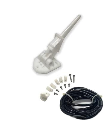 Marine Boat Speedometer Pitot Tube Kit, Universal Automatic Kick-up Pitot Assembly Up to 80 MPH, Include 20 feet PVC Tubing