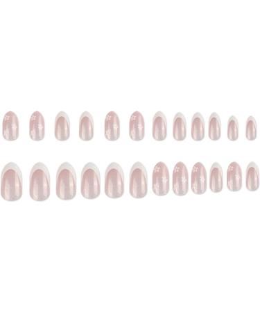 European and American Style White French Small Broken Flowers Wearing Nails and Fake Nails - Buy Online on GoSupps.com