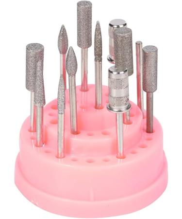 Nail Drill Bits Holder Acrylic Nail Drill Stand Displayer Organizer Container 48 Holes Manicure Tools Storage Box With Acrylic Cover Pink nail drill bit Organizer - Buy Online on GoSupps.com