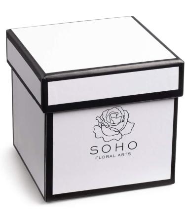 Soho Floral Arts | Roses in A Box | Genuine Roses that Last for Years (White Square 4ct  Radiant Pink) | Mothers Day Gifts White Square 4ct. Radiant Pink - Buy Online on GoSupps.com
