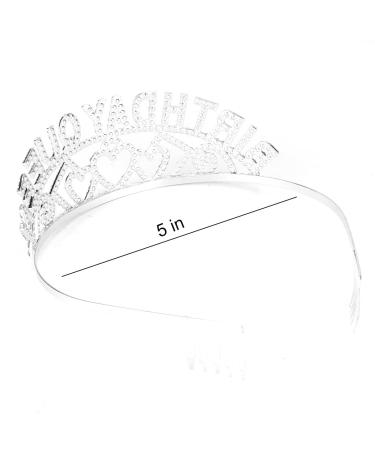 AOPRIE Purple Silver Birthday Crown for Women | Rhinestone Crystal Tiara for Girls - Buy Online on GoSupps.com