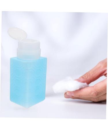 Beatifufu Nail Gel Polish Gel Nail Polish Plastic Travel Shampoo Bottle Cotton Ball 6x5x13cm Blue - Buy Online on GoSupps.com