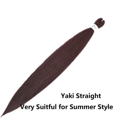 Pre-stretched Braiding Hair 26 inch 6 Packs Itch Free Synthetic Fiber Crochet EZ Braids Soft Yaki Texture Braiding Hair Extensions (99J#) 26 Inch (Pack of 6) 99J# - Buy Online on GoSupps.com